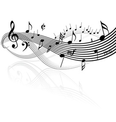 Music border vector image