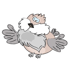 Cartoon sparrow vector image