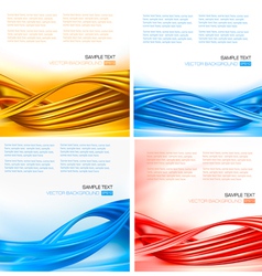 Set of colorful backgrounds with abstract elements vector image