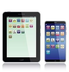 Tablet pc and smart phone vector image
