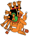 Warrior in style of the maya vector image