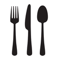 Knife fork and spoon vector image