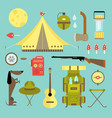 Camping icons vector image