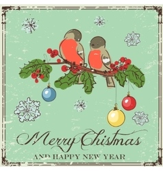 Christmas card design vector image