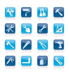 Construction work tool icons vector image