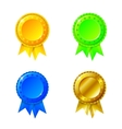 Labels with ribbons set vector image