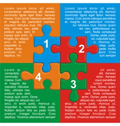With puzzle and place for your text vector image