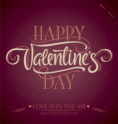 Valentine hand lettering vector image