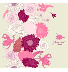 Floral seamless pattern vector image