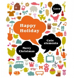 Happy holiday vector image