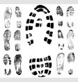 Footprint traces vector image
