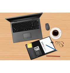 Laptop computer and notebook vector image