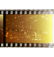 Grunge fragmentary film strips background for desi vector image
