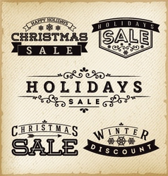 Christmas Labels vector image