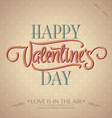 Valentine hand lettering vector image