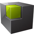 Black cube vector image
