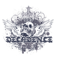 Vintage grunge t-shirt design vector image