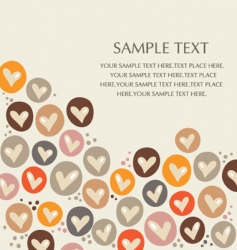 Hearts background vector image