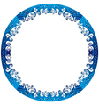 Round frame made of sea waves vector image