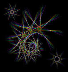 Set of lines and fractals Set of lines and fractals vector image