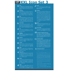 XXL icon set 3 vector image