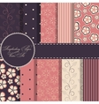 Set of beaautiful red and blue paper for scrapbook vector image