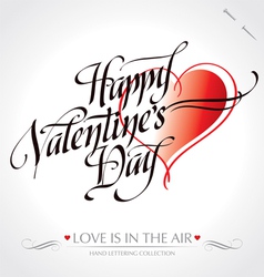 Valentine hand lettering vector image