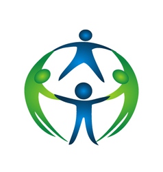 Group of teamwork logo vector image