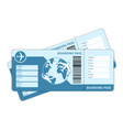 Blank plane tickets vector image