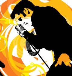 Singer vector image