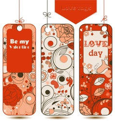 Love tags set vector image