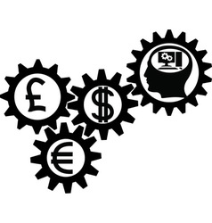 Gear of business vector image