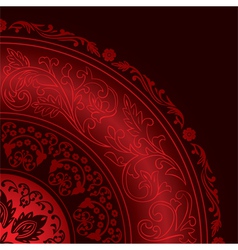 Decorative vintage red background vector image