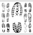 Footprints vector image