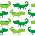 Cartoon crocodiles seamless pattern vector image