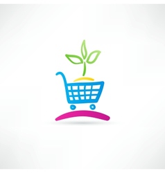 Symbol is ecological shopping vector image