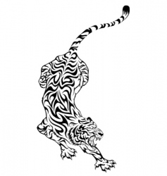 Tiger tattoo vector image