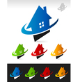 House Real Estate Swoosh Logo Icons vector image