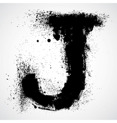 Grunge letter - alphabet symbol design vector image
