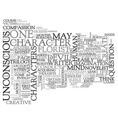 Where are a novelist s characters born text word Where are a novelist s characters born text word vector image