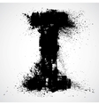 Grunge letter - alphabet symbol design vector image