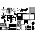 Different objects for school vector image