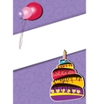 Seamless pattern with cute cupcakes vector image