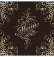 Menu with a flourish vector image