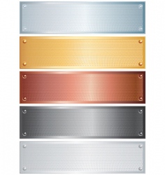 Metallic banners vector image