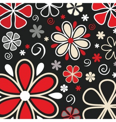Retro flowers vector image