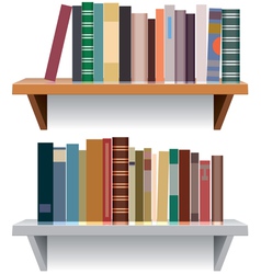 Modern bookshelves vector image