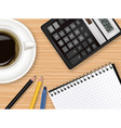 Notepad and coffee vector image