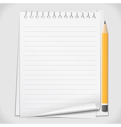 Paper with pencil vector image