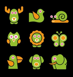 Stylized animals vector image